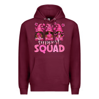 Burgundy breast cancer afro gnomies support squad Premium Hoodie - texasbilliewilder