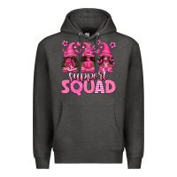 Charcoal Heather breast cancer afro gnomies support squad Premium Hoodie - texasbilliewilder