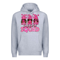 Heather Grey breast cancer afro gnomies support squad Premium Hoodie - texasbilliewilder