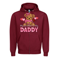 Burgundy my valentine is my daddy Zipper Hoodie - LillyAllenDesigns
