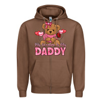 Chestnut my valentine is my daddy Zipper Hoodie - LillyAllenDesigns