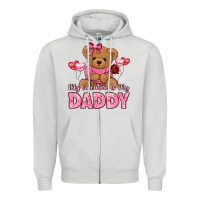 Dove Grey my valentine is my daddy Zipper Hoodie - LillyAllenDesigns