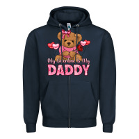 Navy my valentine is my daddy Zipper Hoodie - LillyAllenDesigns