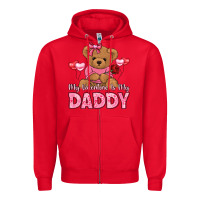 Red my valentine is my daddy Zipper Hoodie - LillyAllenDesigns