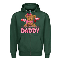 Sports Green my valentine is my daddy Zipper Hoodie - LillyAllenDesigns