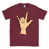 Burgundy love needs no words Classic Tee - MaliasSmallBusiness