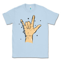 Dusty Blue love needs no words Classic Tee - MaliasSmallBusiness