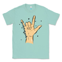 Seafoam love needs no words Classic Tee - MaliasSmallBusiness