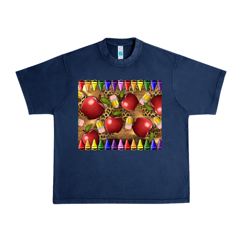 Teacher Crayons And Apples Urban Heavy Tee by LillyAllenDesigns | Teevron