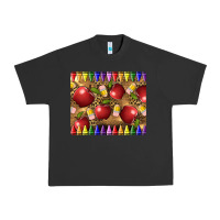 Pigment Black Teacher Crayons And Apples Urban Heavy Tee - LillyAllenDesigns