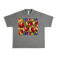 Tornado Teacher Crayons And Apples Urban Heavy Tee - LillyAllenDesigns