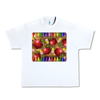 White Teacher Crayons And Apples Urban Heavy Tee - LillyAllenDesigns