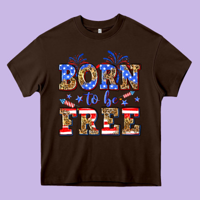 Born To Be Free Heavy Core Tee Designed By Neo Western