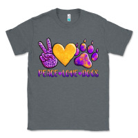Charcoal Heather peace love dogs Classic Tee - AdoDesignShop