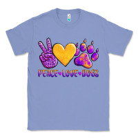 Colony Blue peace love dogs Classic Tee - AdoDesignShop
