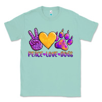 Seafoam peace love dogs Classic Tee - AdoDesignShop