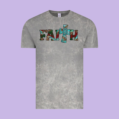 Faith Christmas Cross Vintage Tee Designed By Adodesignshop