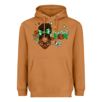 Meerkat Afro Messy Bun Full Face Basketball Mom Heavyweight Hoodie - texasbilliewilder