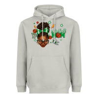 Moon Dust Afro Messy Bun Full Face Basketball Mom Heavyweight Hoodie - texasbilliewilder