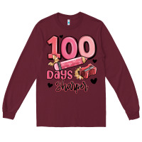 Burgundy 100 days sharper school Long Sleeve Tee - MaliasSmallBusiness