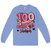Colony Blue 100 days sharper school Long Sleeve Tee - MaliasSmallBusiness