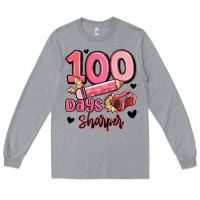 Heather Grey 100 days sharper school Long Sleeve Tee - MaliasSmallBusiness