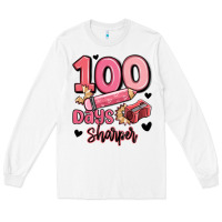 White 100 days sharper school Long Sleeve Tee - MaliasSmallBusiness