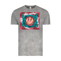 Cloud Rock western lightning bolt smiling face turquoise Vintage Tee - BarkalooDesign