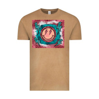 Vintage Camel western lightning bolt smiling face turquoise Vintage Tee - BarkalooDesign