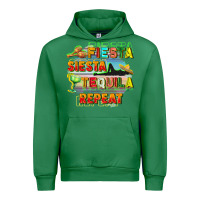 Emerald Fiesta siesta tequila repeat Urban Hoodie - FaDigitalArtStudio