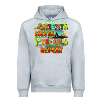Heather Grey Fiesta siesta tequila repeat Urban Hoodie - FaDigitalArtStudio
