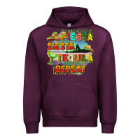Mauve Wine Fiesta siesta tequila repeat Urban Hoodie - FaDigitalArtStudio