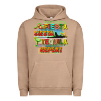 Pigment Burro Fiesta siesta tequila repeat Urban Hoodie - FaDigitalArtStudio