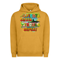 Pigment Peanut Butter Fiesta siesta tequila repeat Urban Hoodie - FaDigitalArtStudio