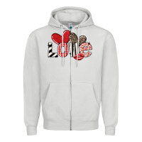Dove Grey love Zipper Hoodie - LillyAllenDesigns