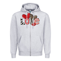 Heather Grey love Zipper Hoodie - LillyAllenDesigns