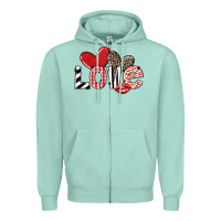 Seafoam love Zipper Hoodie - LillyAllenDesigns