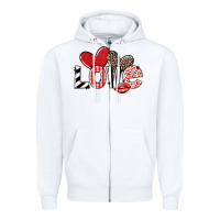 White love Zipper Hoodie - LillyAllenDesigns