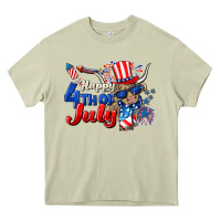 Mossy Happy 4th of July cow Heavy Core Tee - CowGirlArtShop