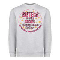 Heather Grey sisters are like stars you can't always see them Heavyweight Sweatshirt - MaliasSmallBusiness