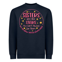 Navy sisters are like stars you can't always see them Heavyweight Sweatshirt - MaliasSmallBusiness