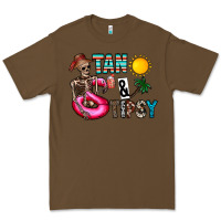 Cacao Tan Tipsy Premium Tee - CowhideDigitalArt