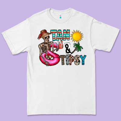 Tan Tipsy Premium Tee Designed By Cowhidedigitalart