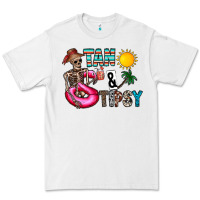 White Tan Tipsy Premium Tee - CowhideDigitalArt