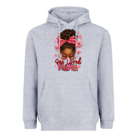 Heather Grey one loved mama afro messy bun Heavyweight Hoodie - texasbilliewilder