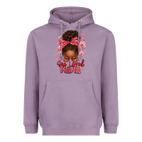 Lavender one loved mama afro messy bun Heavyweight Hoodie - texasbilliewilder