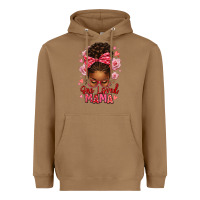 Toasted Coconut one loved mama afro messy bun Heavyweight Hoodie - texasbilliewilder