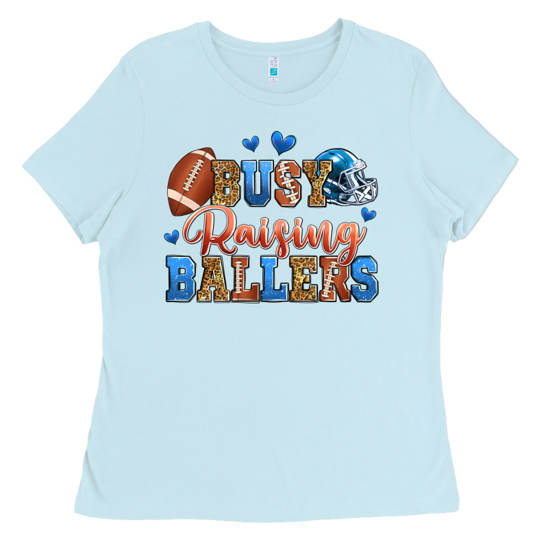 Busy Raising Ballers American Football Ladies Tee by Zillion Design Studio | Teevron