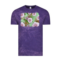 Cloud Purple pink roses with leopard background Vintage Tee - LillyAllenDesigns