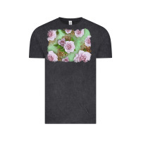Vintage Black pink roses with leopard background Vintage Tee - LillyAllenDesigns